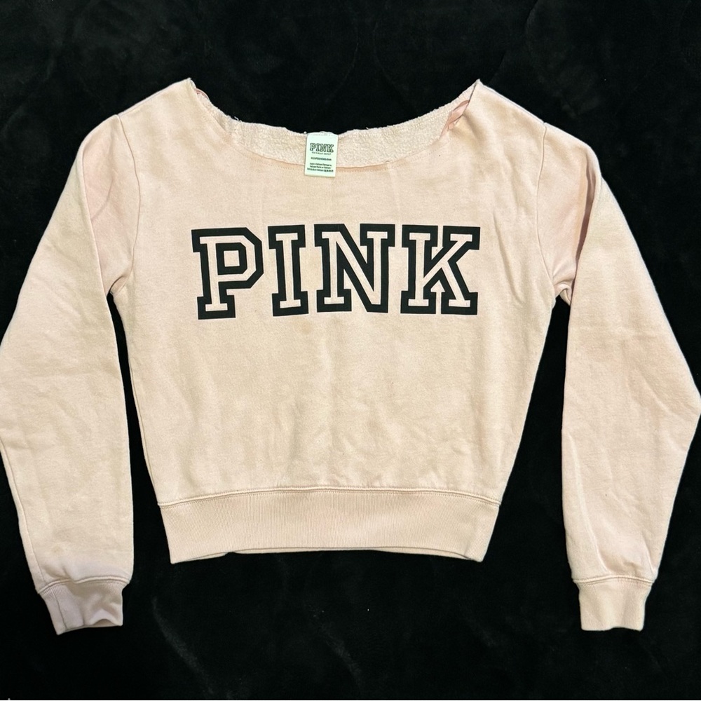 Victoria Secret PINK Open Neck Crew Sweatshirt